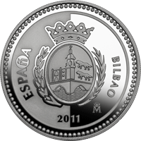 Imágenes con las monedas de Bilbao