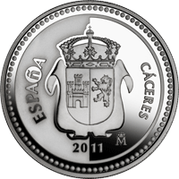 Imágenes con las monedas de Cáceres
