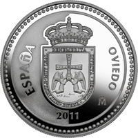 Imágenes con las monedas de Oviedo