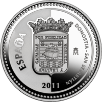 Imágenes con las monedas de Donostia - San Sebastián
