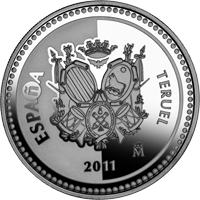 Imágenes con las monedas de Teruel