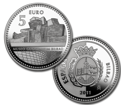 Imagen en alta definición de la moneda de Bilbao