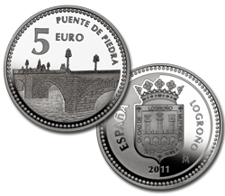 Imagen en alta definición de la moneda de Logroño