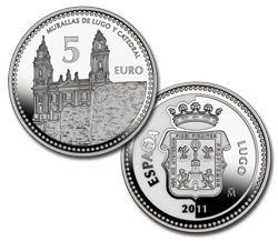 Imagen en alta definición de la moneda de Lugo