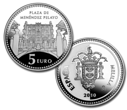 Imagen en alta definición de la moneda de Melilla