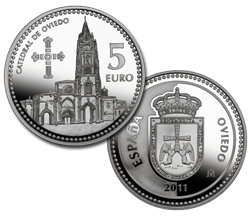 Imagen en alta definición de la moneda de Oviedo