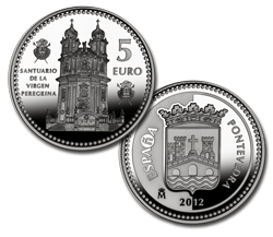 Imagen en alta definición de la moneda de Pontevedra