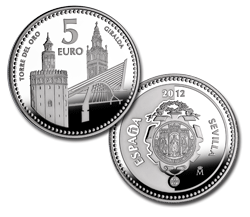 Imagen en alta definición de la moneda de Sevilla