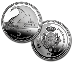 Imagen en alta definición de la moneda de Santa Cruz de Tenerife
