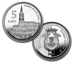 Imagen en alta definición de la moneda de Vitoria