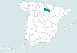 Mapa de situación de Logroño en el territorio español