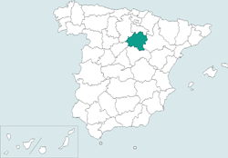 Mapa de situación de Soria en el territorio español