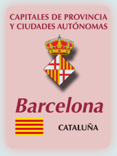 Imagen con la bandera la comunidad autónoma, y con el escudo la ciudad de Barcelona