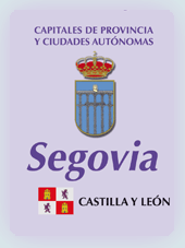 Imagen con la bandera la comunidad autónoma, y con el escudo la ciudad de Segovia